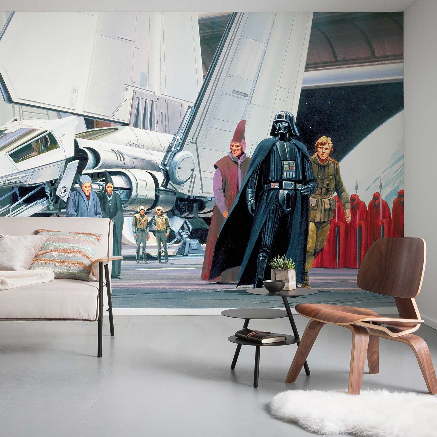 Komar Fototapete Star Wars Todesstern Shuttle Dock 250 x 500 cm Digitaldrucktapete Vlies Darth Vader