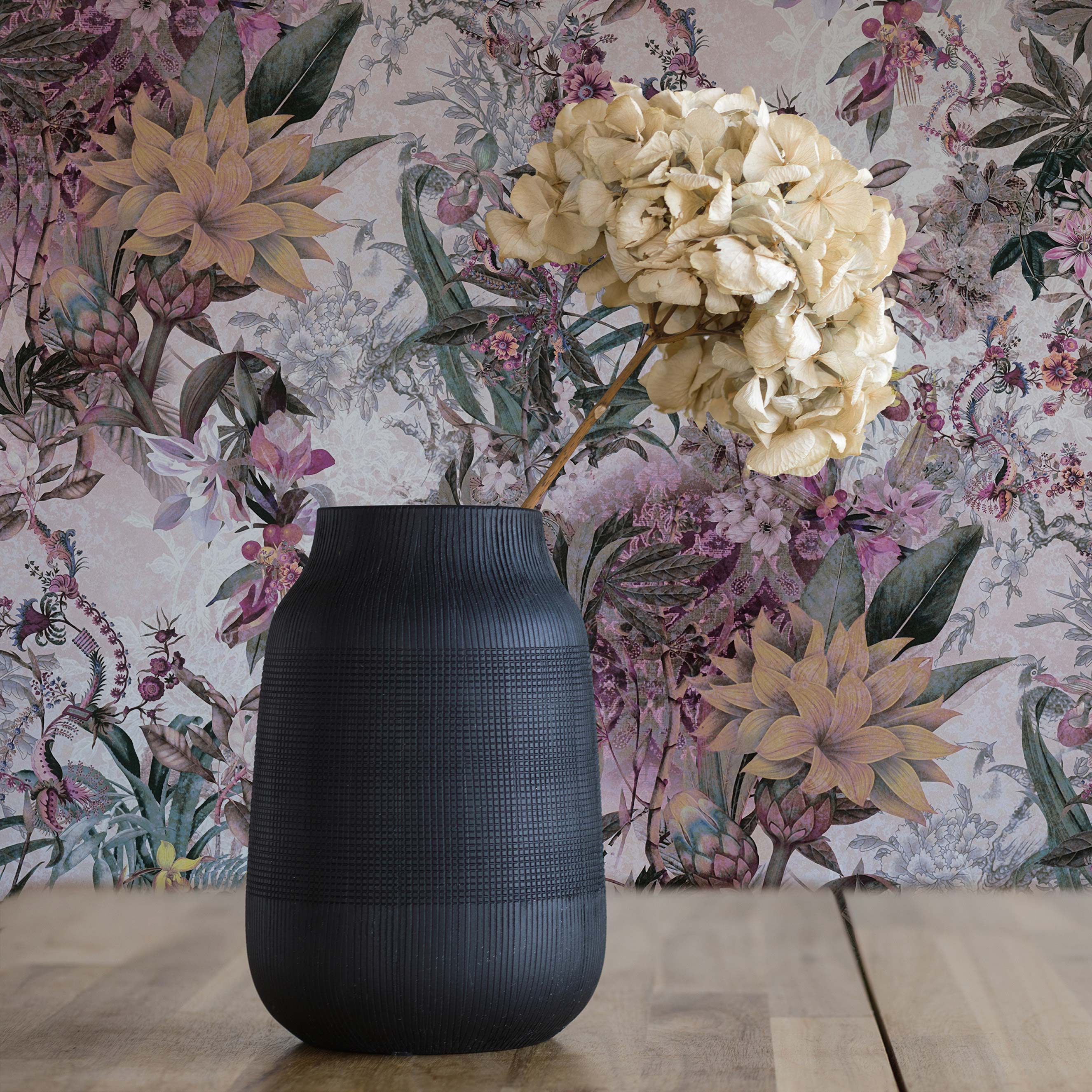 Tapete Blumen Mario M1-No.786 | Vliestapete | Lila | Weiß | Blumenoptik | Floral