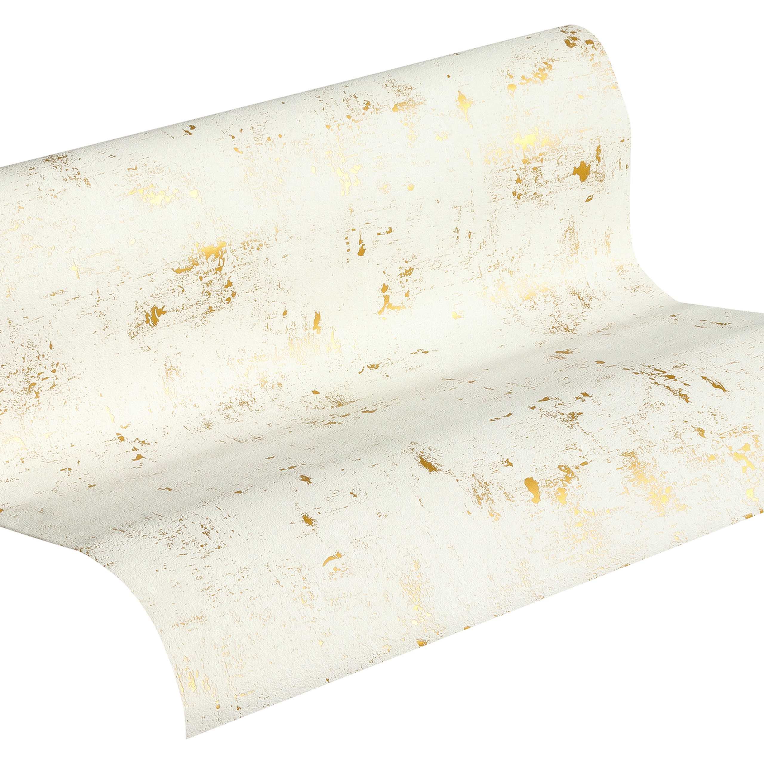 Vliestapete 230775 Uni Einfarbig Weiß Blooming A.S. Creation