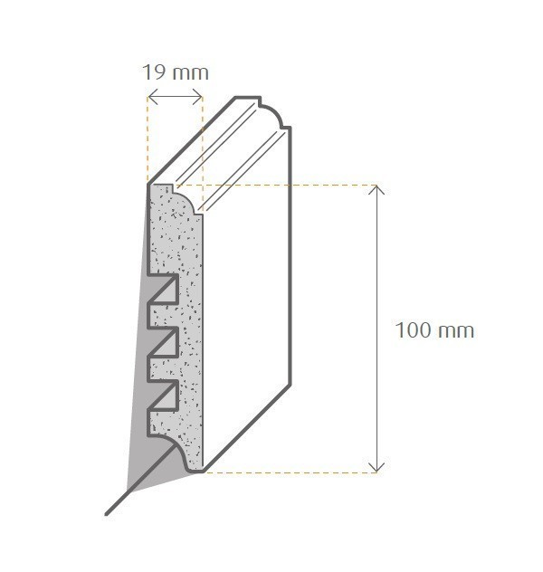 Zeichnung Sockelleiste / Fußleiste / Bodenleiste leno-1 (68273)