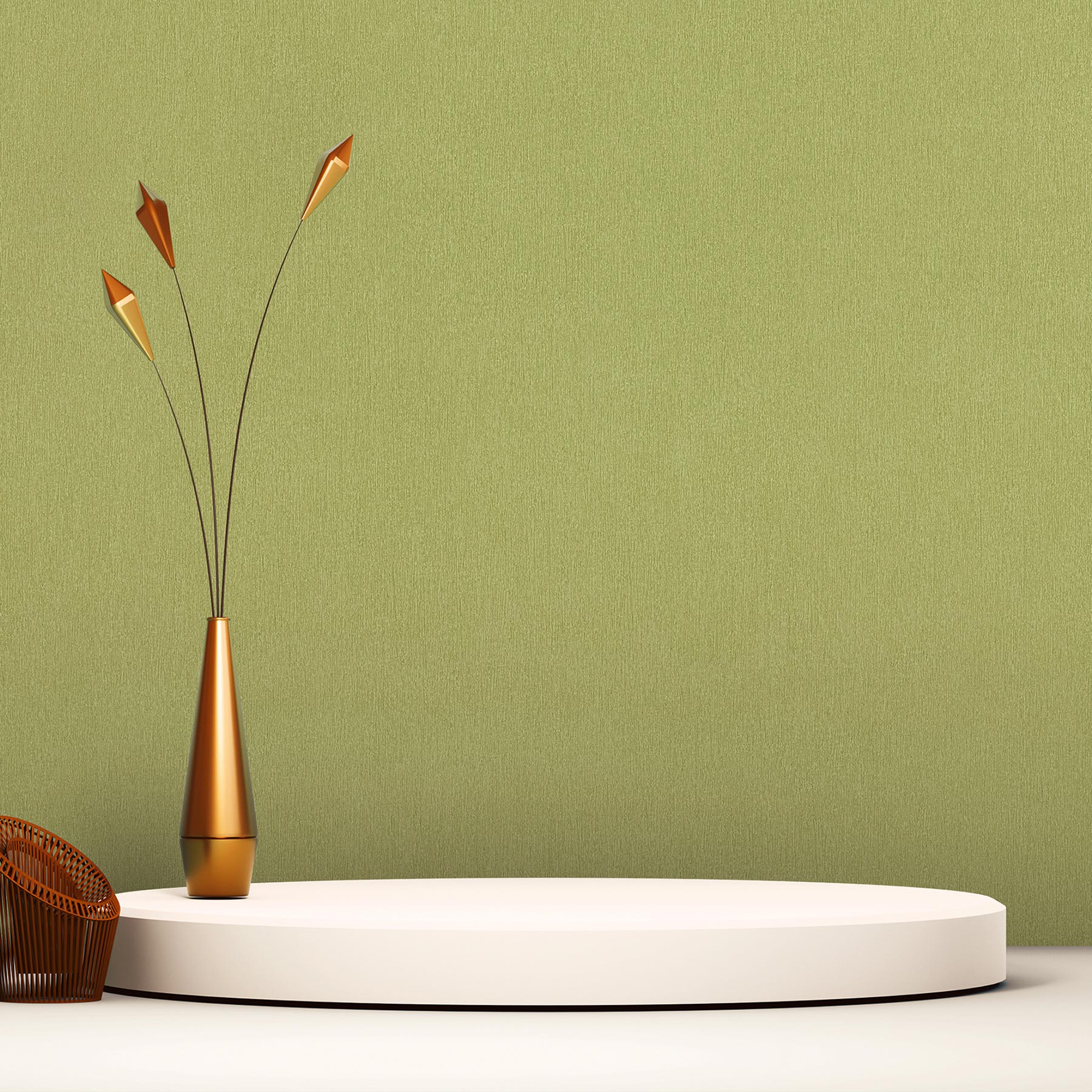 Tapete Uni M1-No.1252 | Vliestapete | Grün | Unitapete | Einfarbig