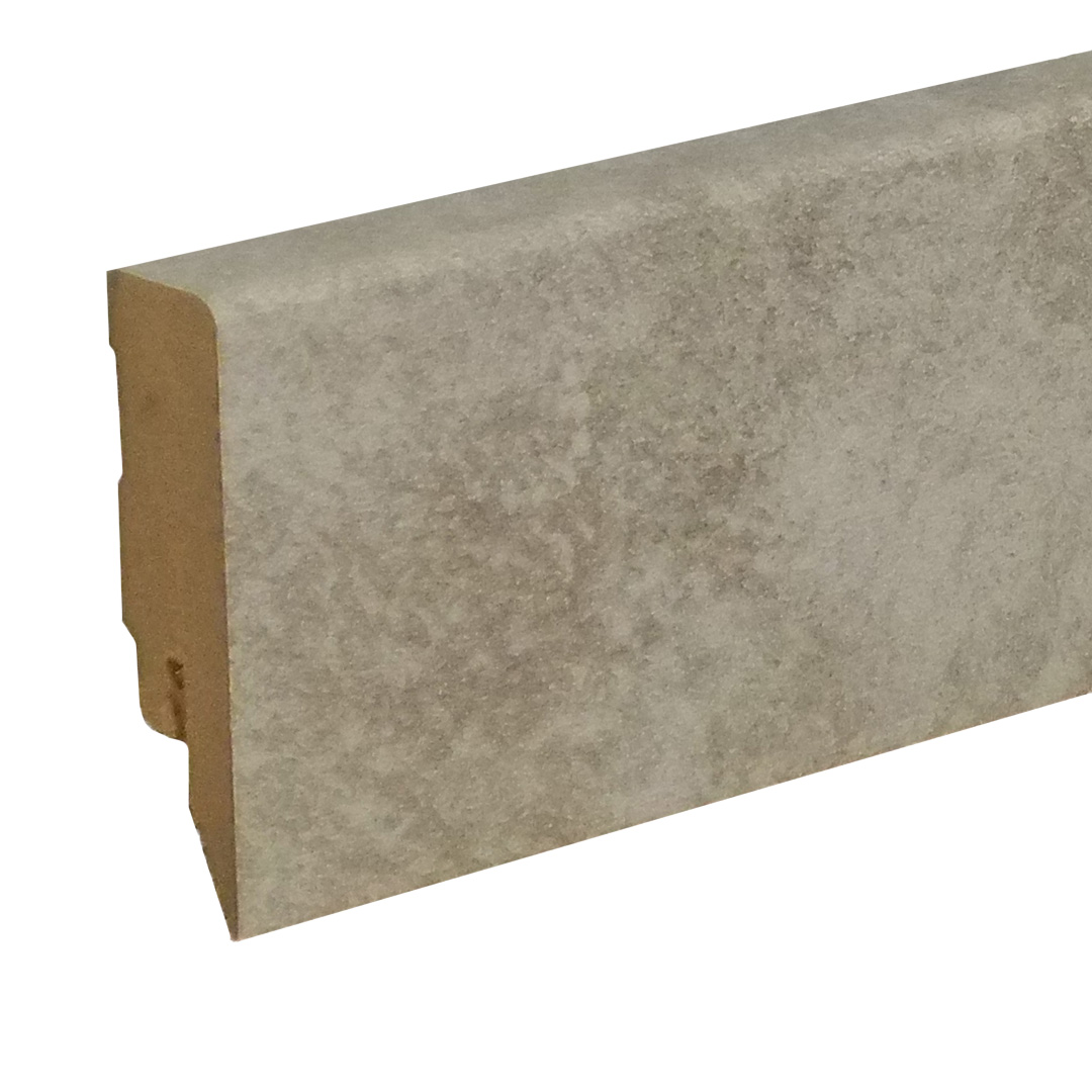 Sockelleiste / Fußleiste / Bodenleiste Lecco-116 (73281) | 16 x 58 x 2500 mm | Stucco light