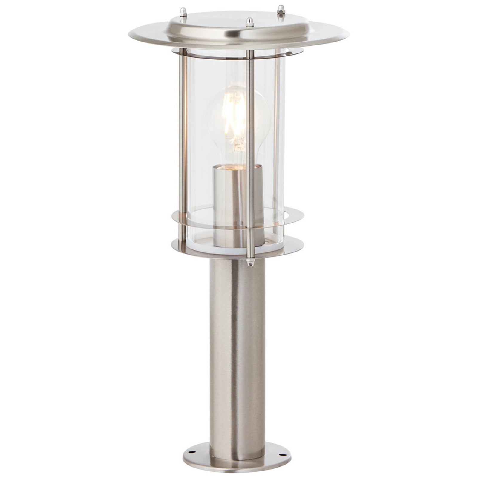 Stehleuchte 40 x 20 cm Silber Metall Stehlampe Zylindrisch Modern Harmonisch