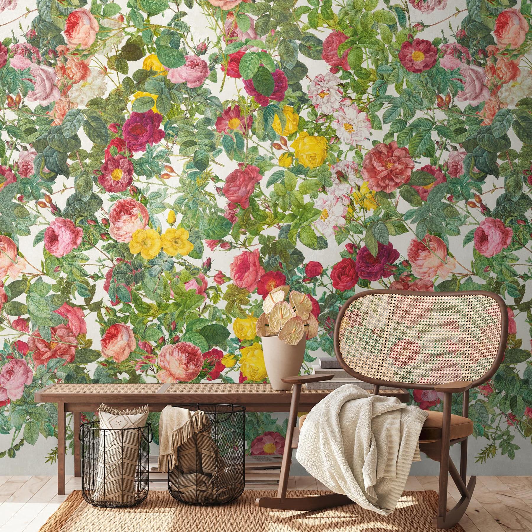 398641_HB A.S. Creation Fototapete The Wall III 398641 Ein Motiv pro Rolle Blumen Floral Grün Pink