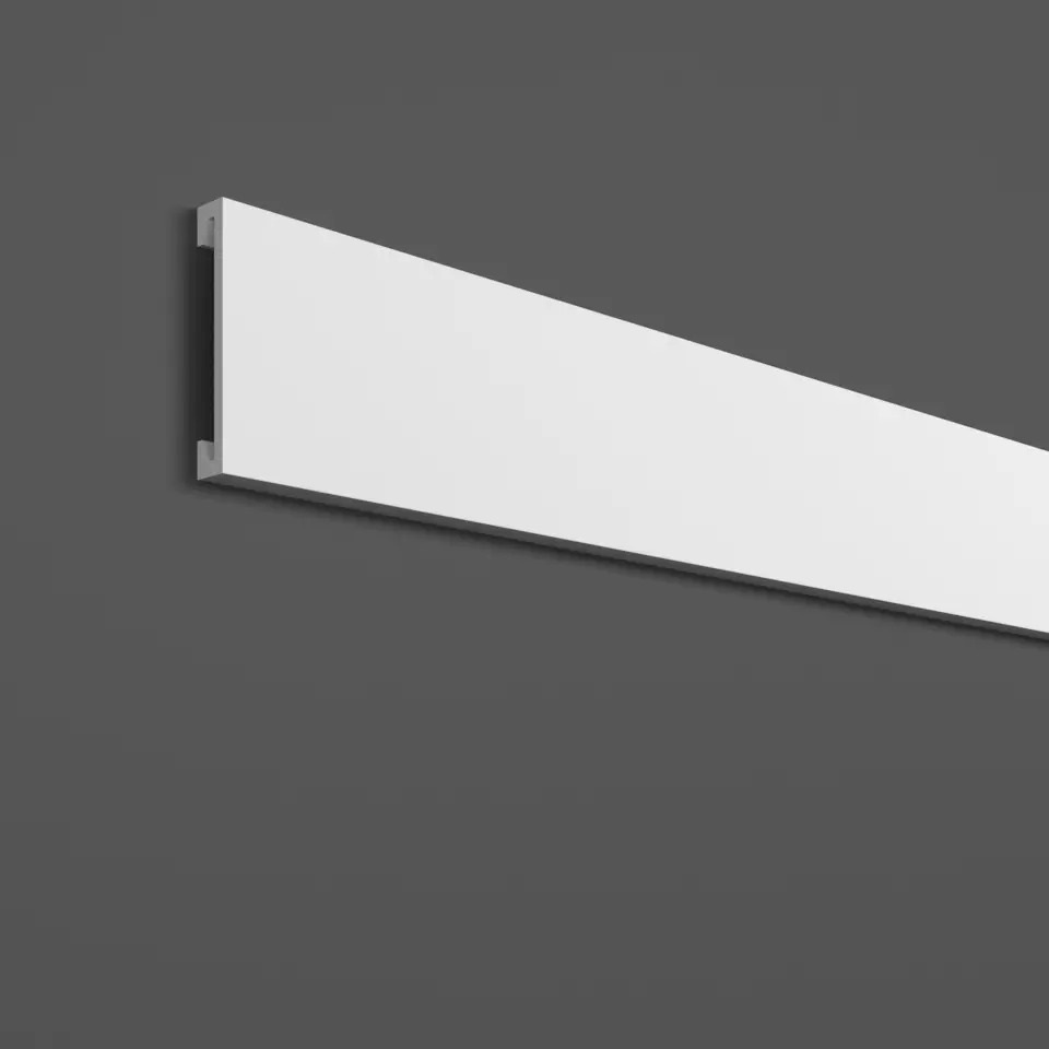 Elite Decor | Stuckleiste HCR506 | Polymer | 12 x 70 x 2000 mm | Weiß | Styropor Zierleiste