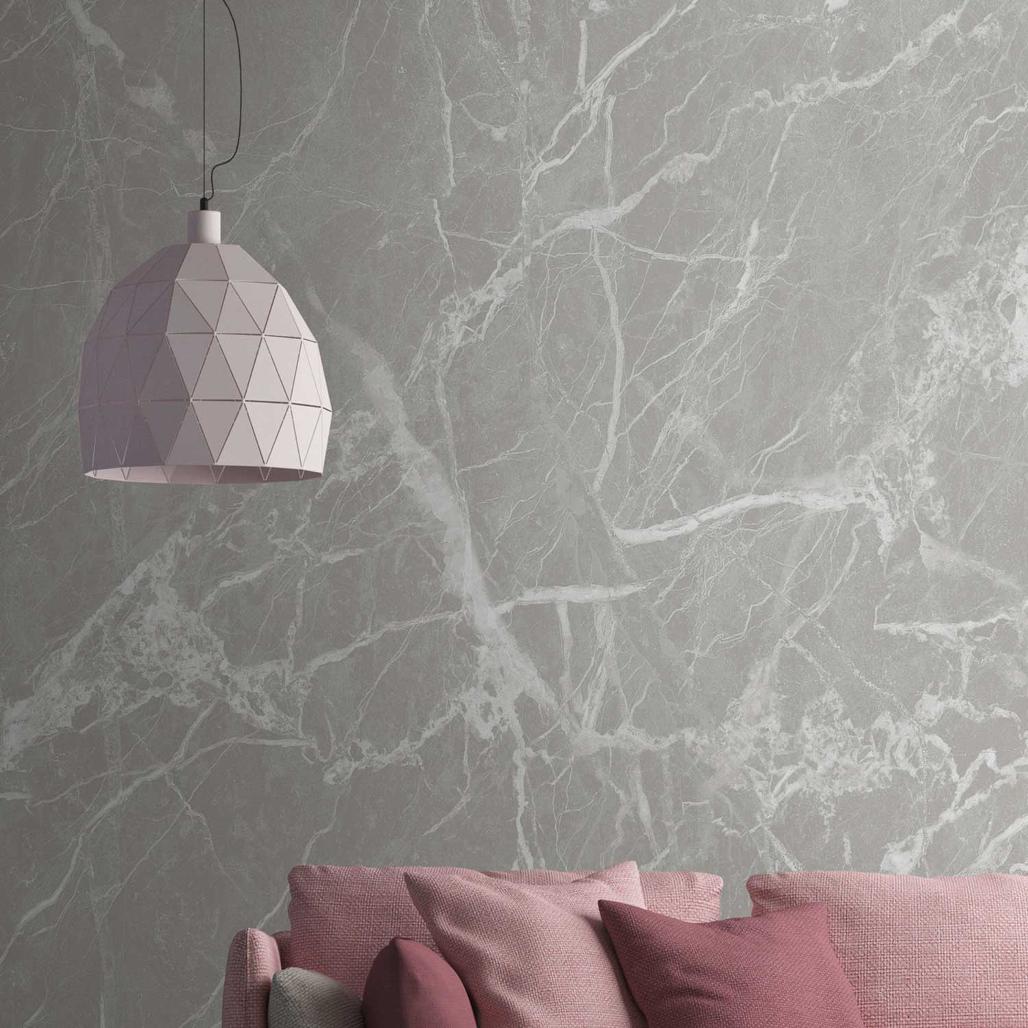 Tadessi Fototapete Marmor M1-No.10261 Digitaldruck Tapete Grau Weiß - Modern Elegant