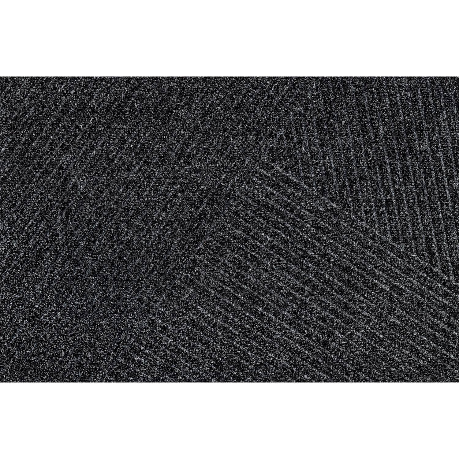 Fußmatte Graphitlinie 90 x 60 cm Schmutzfangmatte waschbar Floornovo Minimal Design