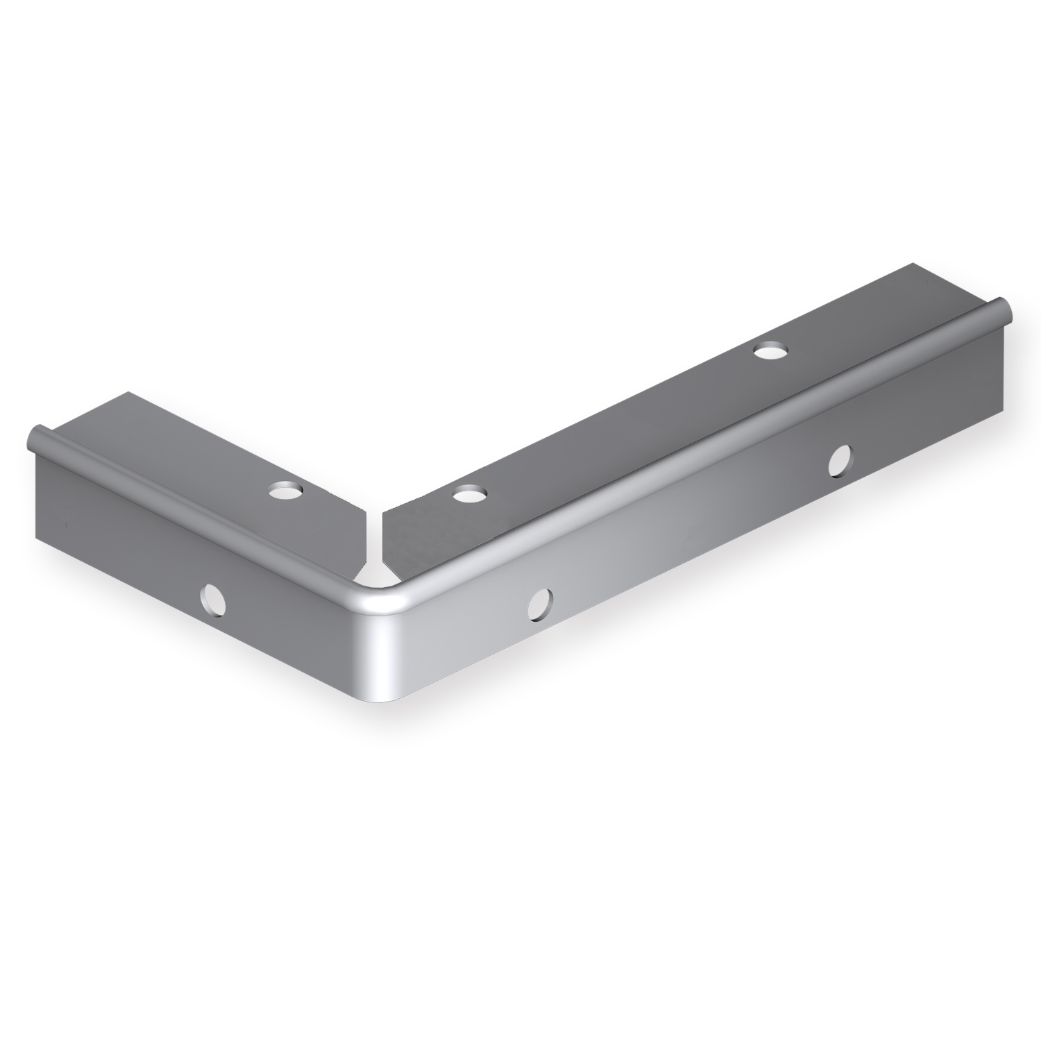 Runde Treppen Ecke Links 90 Grad 29 x 39 mm Aluminium Treppenkantenprofil Glatt Gebohrt Küberit