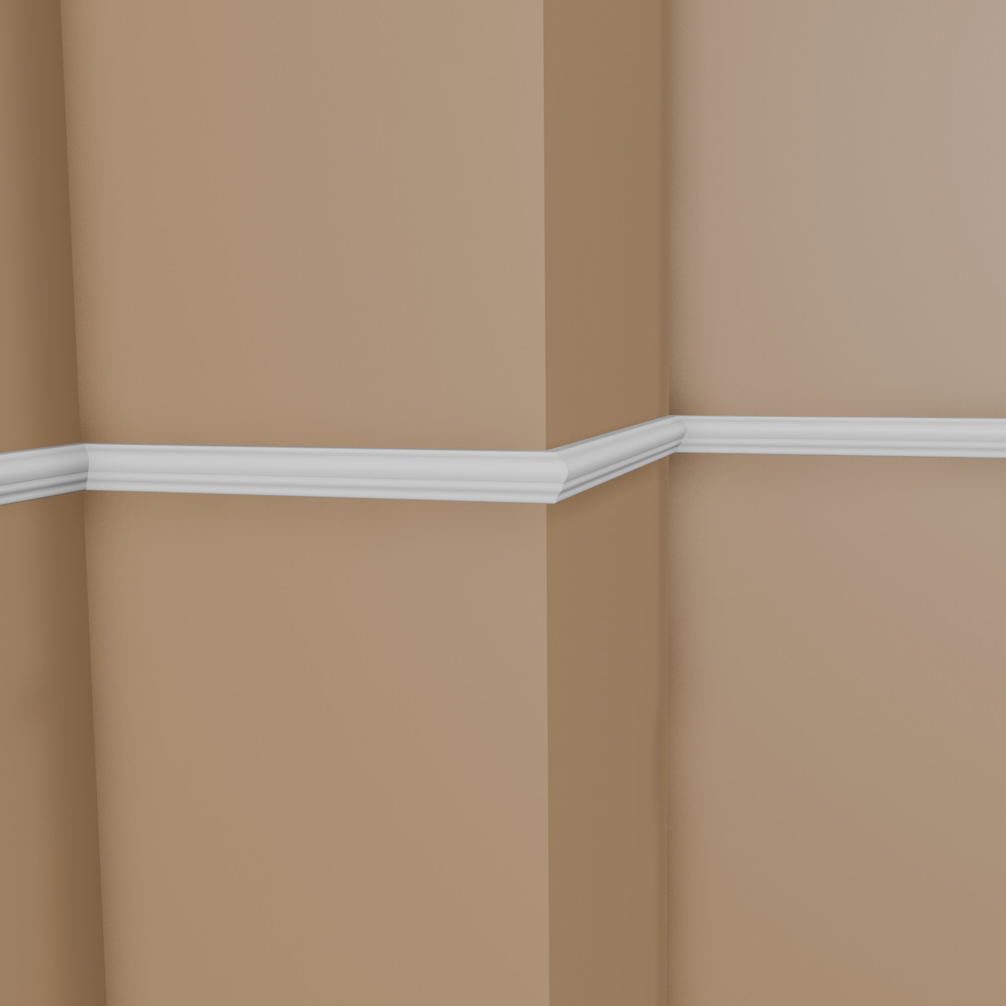 PROVISTON | Zierleiste "NE255" | 20 x 39 x 2000 mm | Weiß | Wandleiste | Wanddekoration | Hochwertig