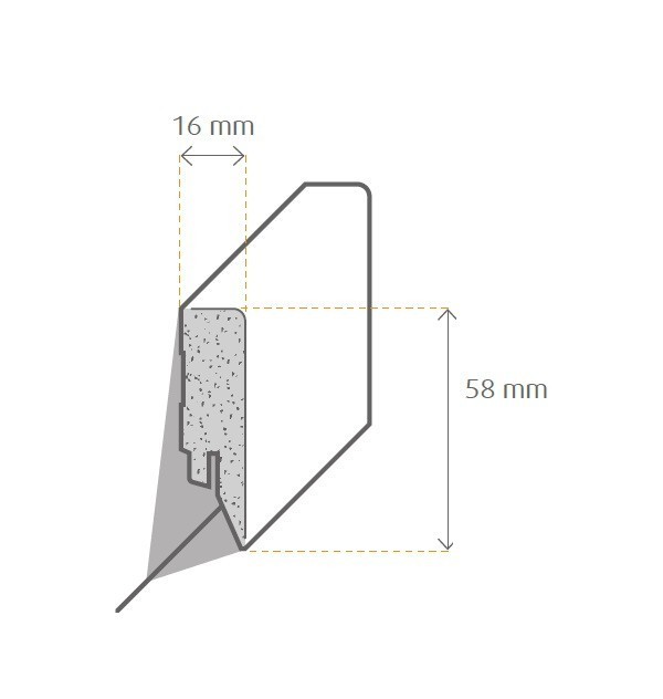 Zeichnung Sockelleiste / Fußleiste / Bodenleiste Domaso-2 (7975)