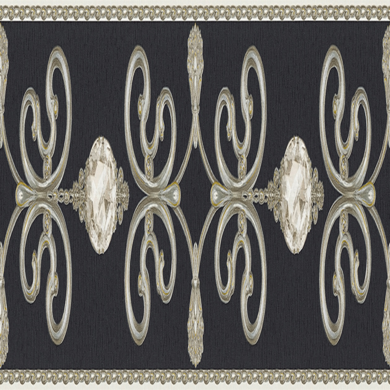 A.S. Creation | Only Borders 10 | 369161 | Papiertapete | Barock | 0.15 x 5 m | Schwarz