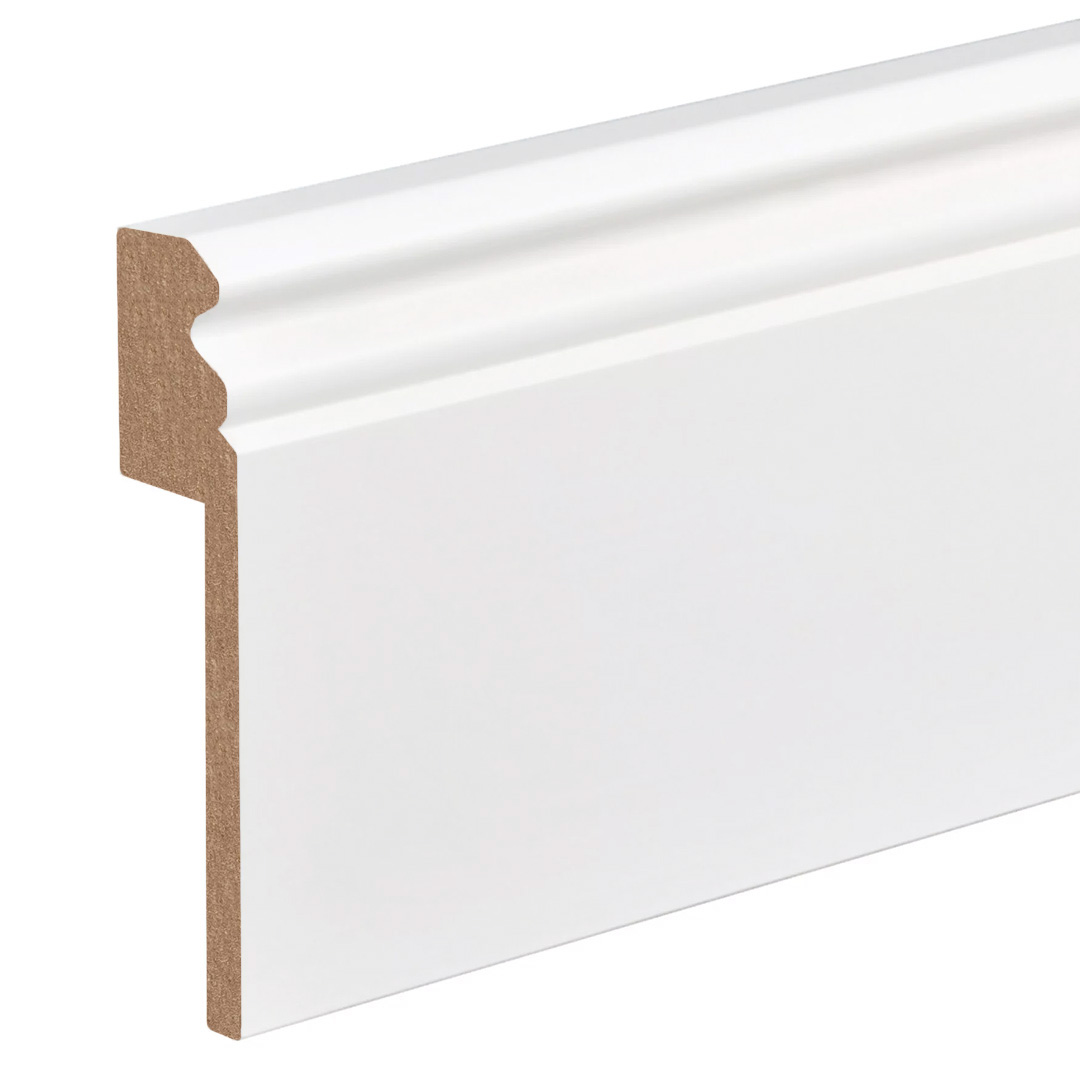 Kosche | Fliesenabdeckleiste | MDF | 78252 | 16 x 100 x 2500 mm | Weiß | Foliert | Hamburger Profil