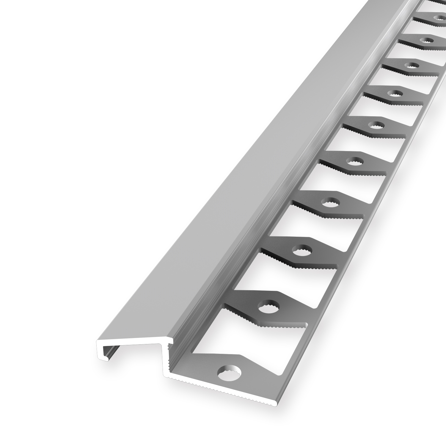 Ausgleichsprofil 8 x 16 x 2500 mm Einfasshöhe 8 mm Rampenprofil Anpassungsprofil Gestanzt Küberit