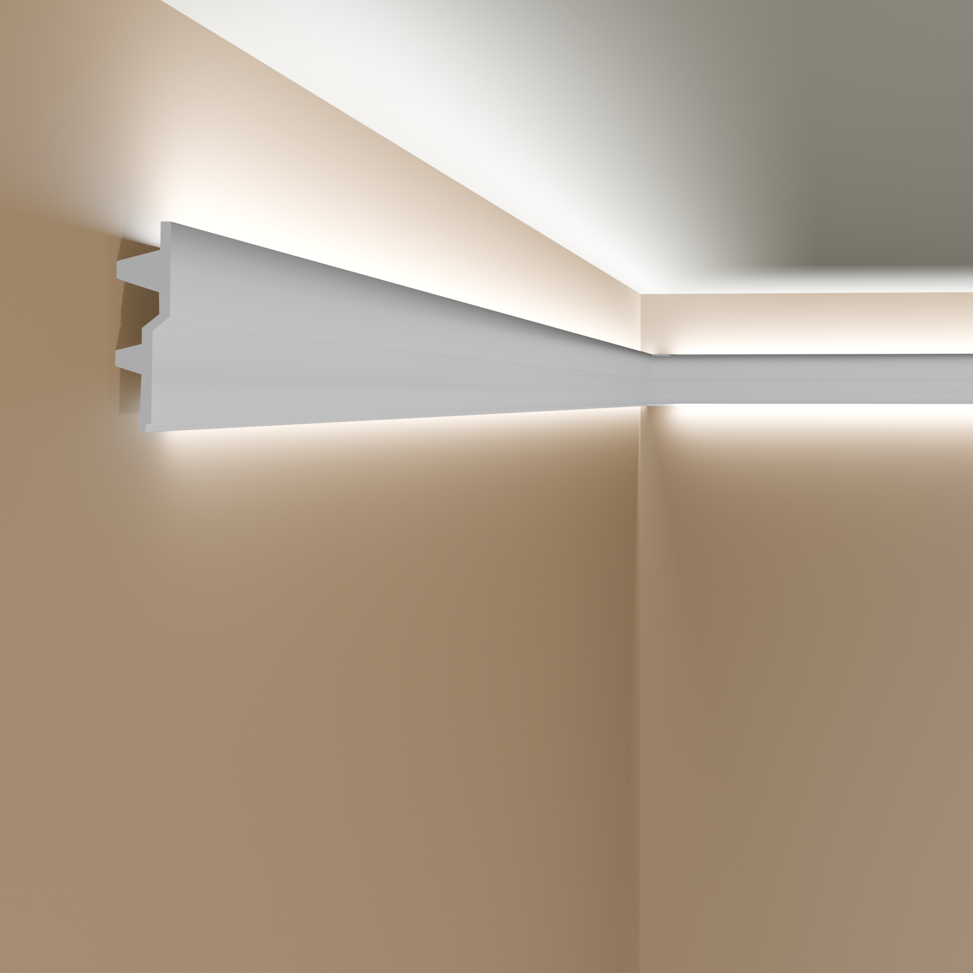 Mardom Deckenleiste MDB150 Profoam 40 x 150 x 2000 mm Weiß Stuckleiste Lichtleiste Indirektes Licht