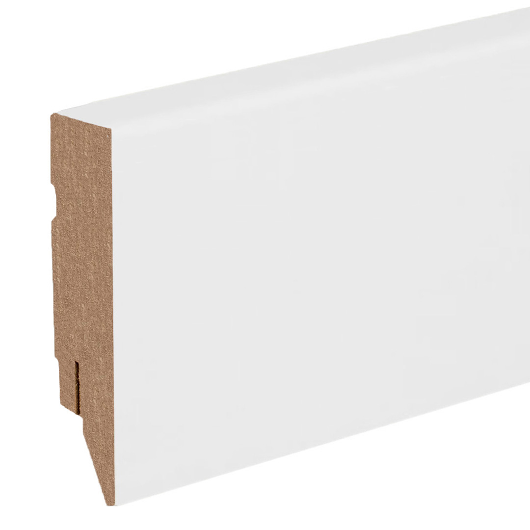 Sockelleiste / Fußleiste / Bodenleiste Cremona-9 (71573) | 19 x 100 x 2500 mm | Weiß
