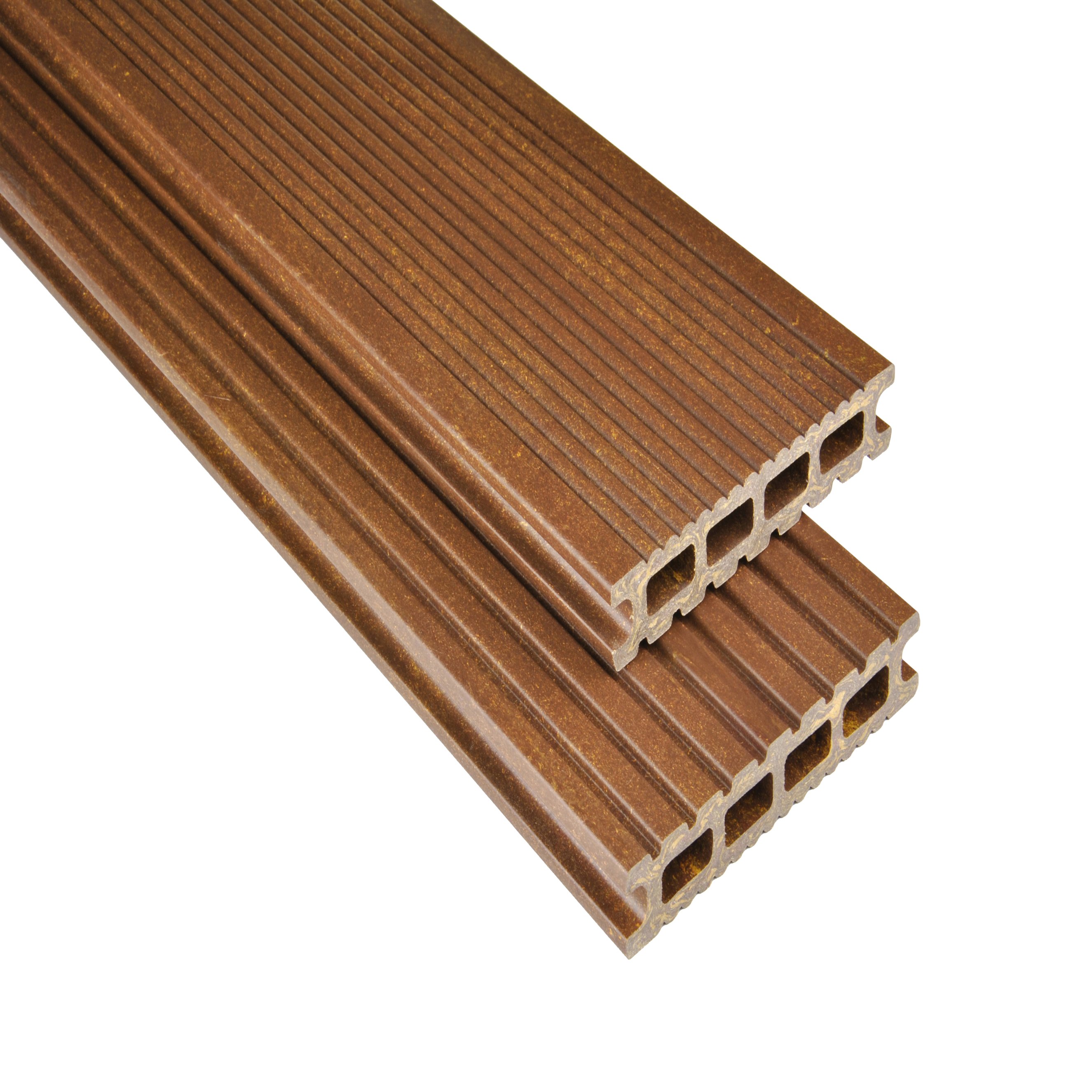 WPC Terrassendiele 14.5 x 2.6 cm Bodendiele Hohlkammer Exklusiv Walnuss Mattiert Kovalex