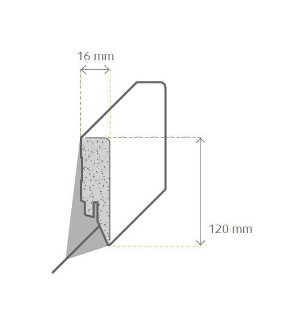 Zeichnung Sockelleiste / Fußleiste / Bodenleiste Domaso-5 (7246)