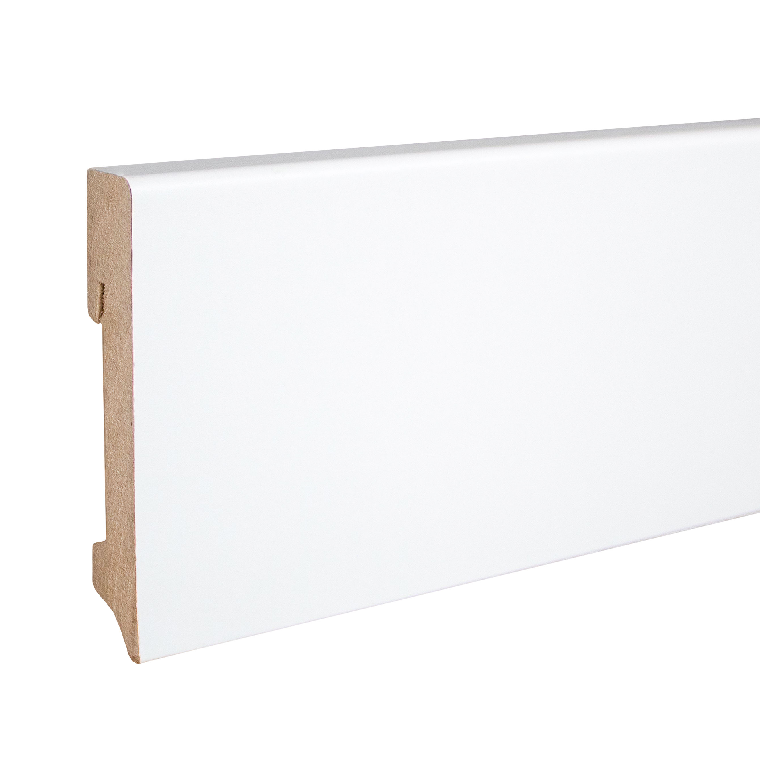Neuhofer Sockelleiste "Gabiano" FU096L MDF 16 x 90 x 2400 mm Weiß Fußleiste