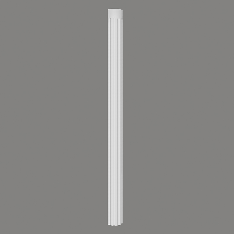 Mardom Halbsäule C3002H Profoam 200 x 100 x 2400 mm Weiß für Hauptkapitell und Fußteil