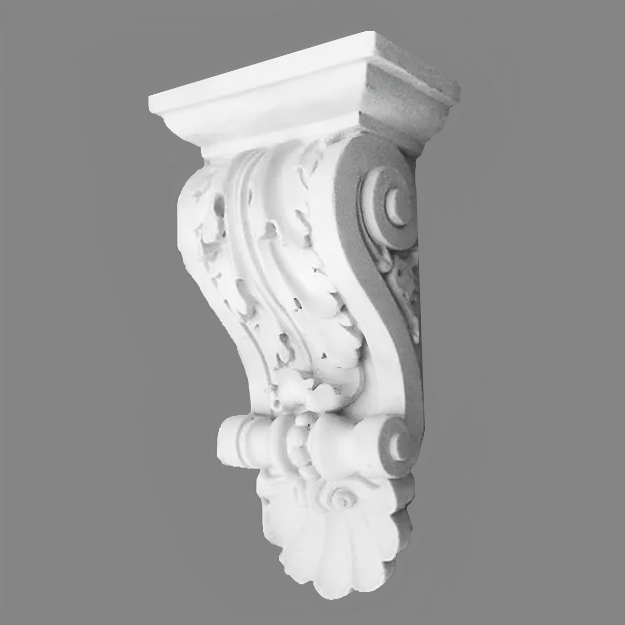PROVISTON | Gipskonsole Victoria | Echter Gipsstuck | 222 x 400 mm | Konsole aus Gipsstuck