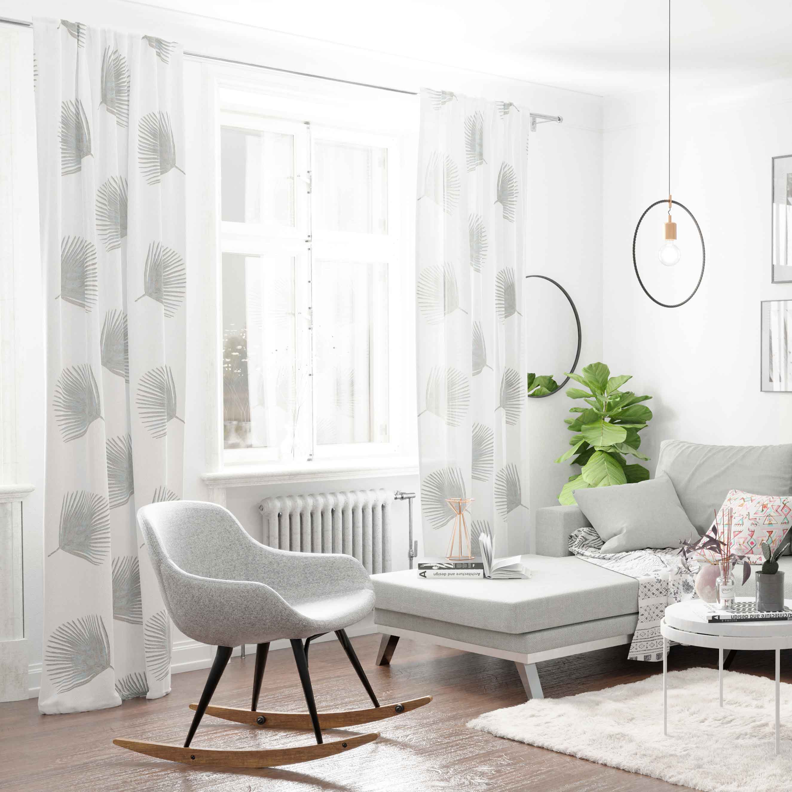 Schlaufenschal Roberta V3-No.29 | versch. Farben | Vorhang verdeckte Schlaufen | halbtransparent