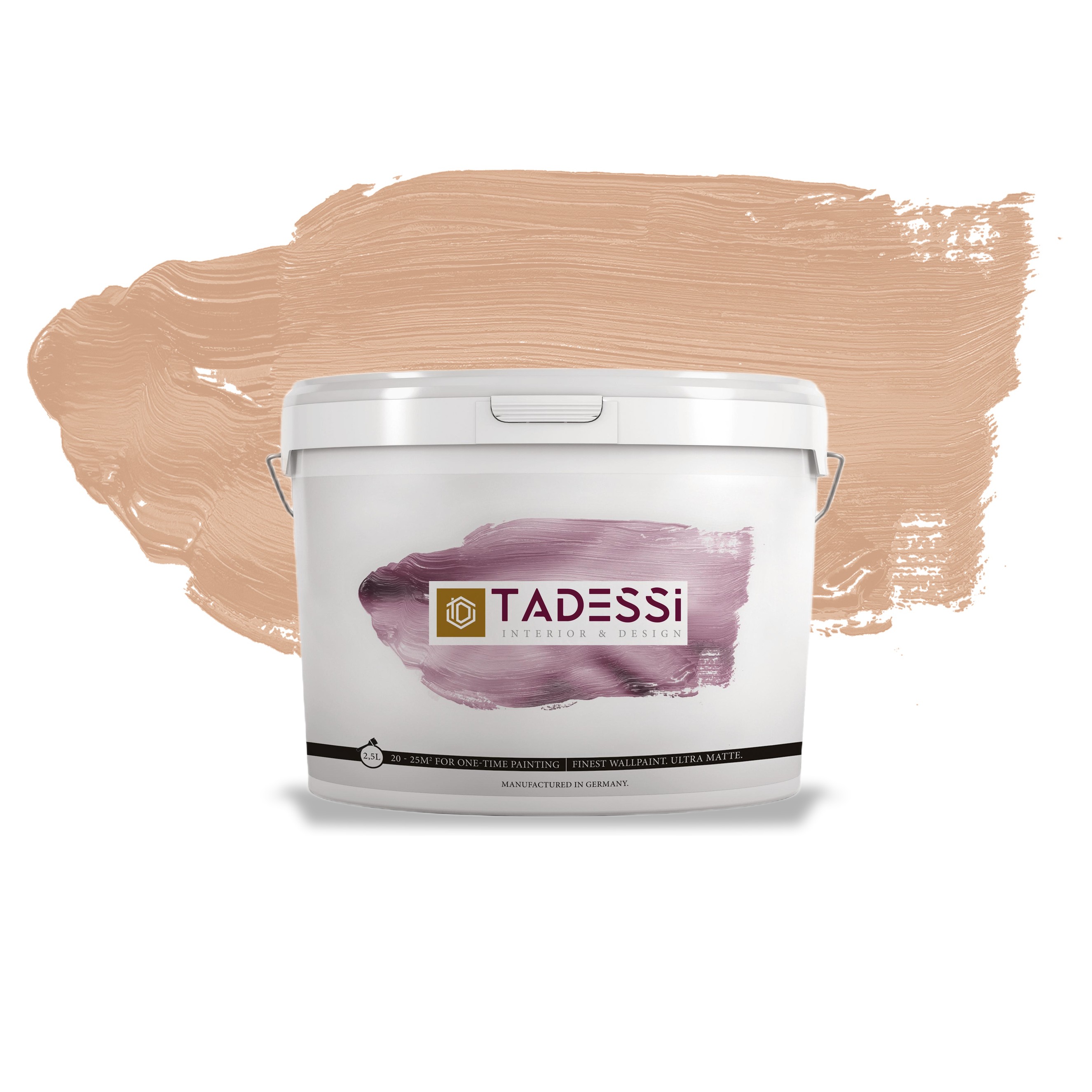 TADESSI Color Vista - Wandfarbe Orange - Zimtorange - Matte Innenfarbe - Hochwertige Dispersion