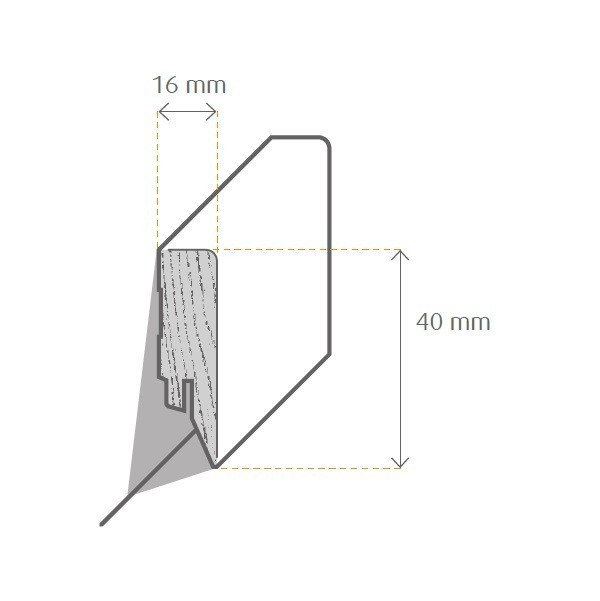 Zeichnung Sockelleiste / Fußleiste / Bodenleiste Mortara-1 (72236)
