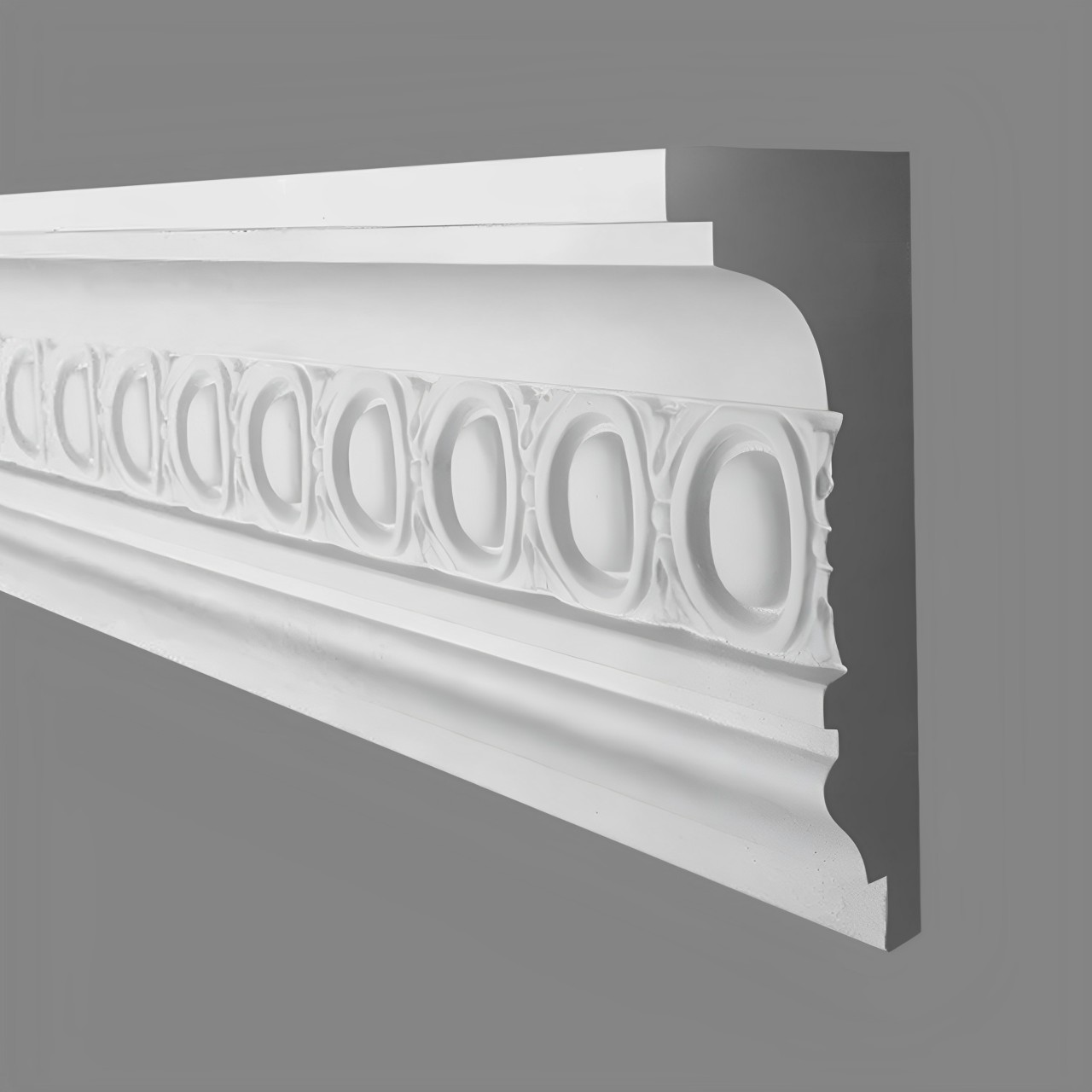 PROVISTON | Gipsleiste Gelsenkirchen | Echter Gipsstuck | 60 x 135 x 1180 mm | Stuckleisten aus Gips