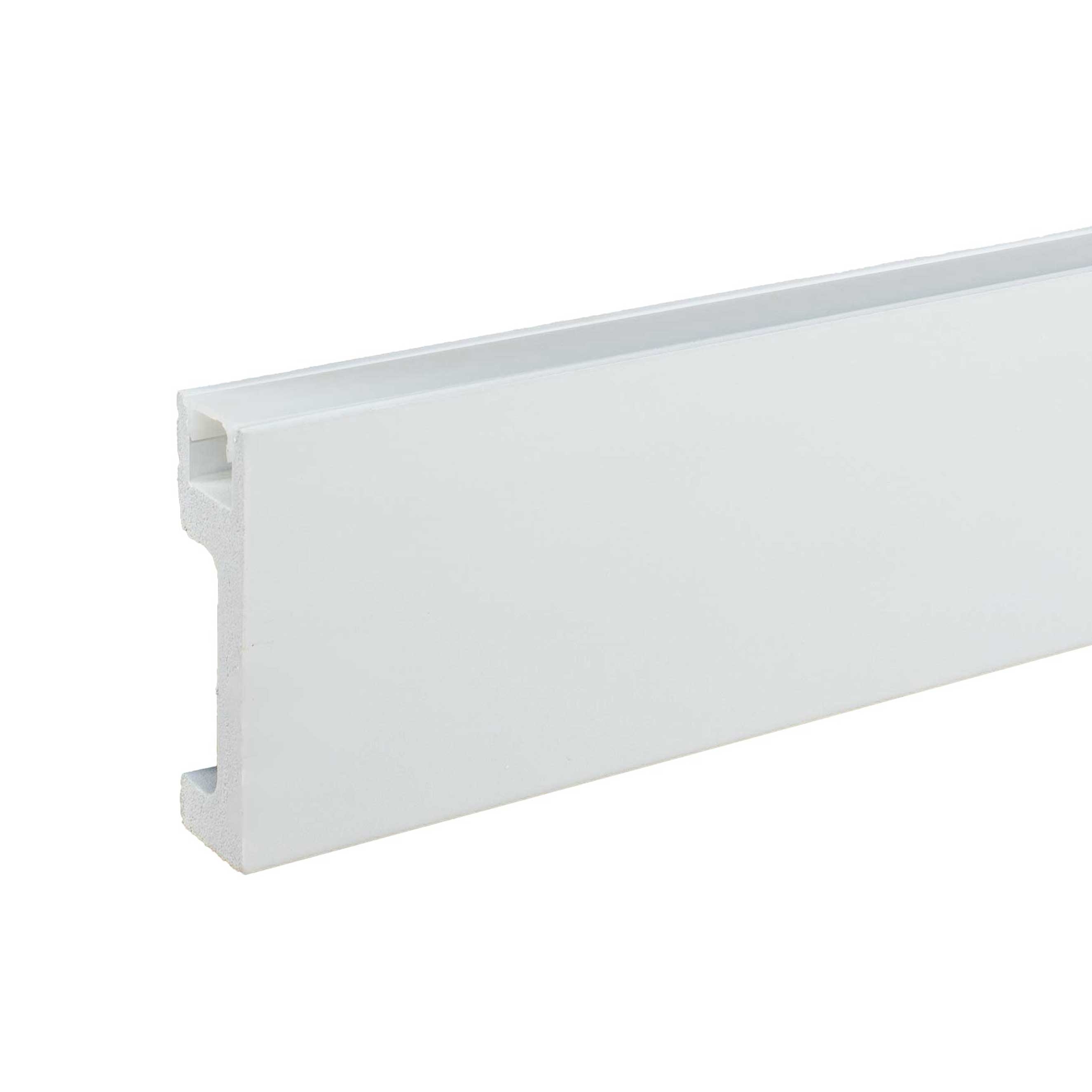 NMC | Lichtleiste | IL10 WALLSTYL | Polystyrol | 80 x 23 x 2000 mm | Weiß | Sockelleiste