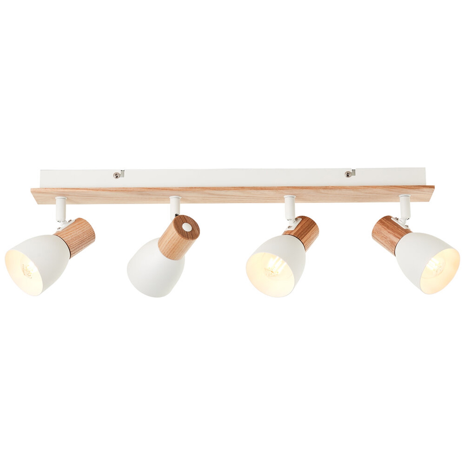 Deckenleuchte 16.5 x 7 x 57.5 cm Braun Holz Deckenlampe Natürlich Skandi Harmonisch