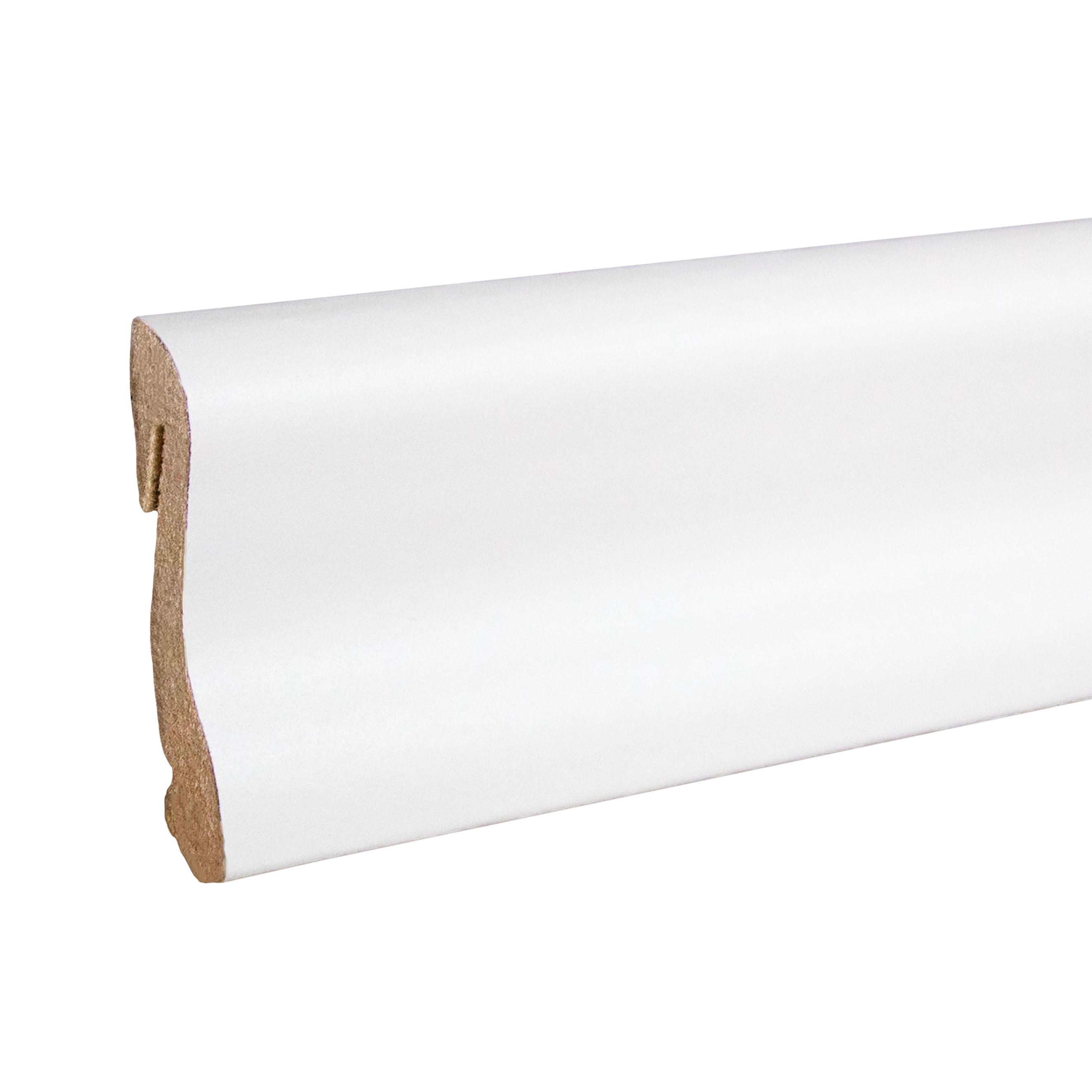Neuhofer Sockelleiste "Demonte" FU018H MDF 18.5 x 38.5 x 2400 mm Weiß Fußleiste