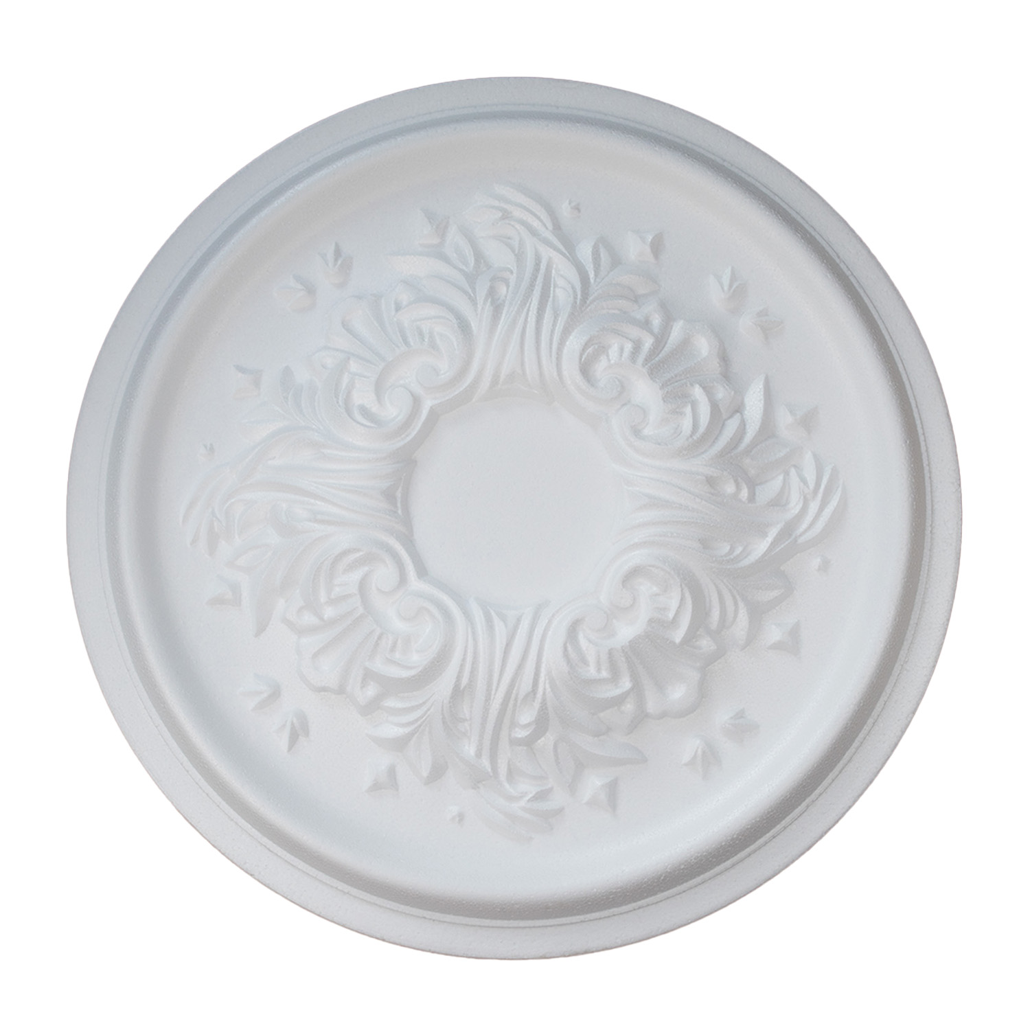 Marbet | Rosette "R12" | Ø 43 cm | Styropor | weiß