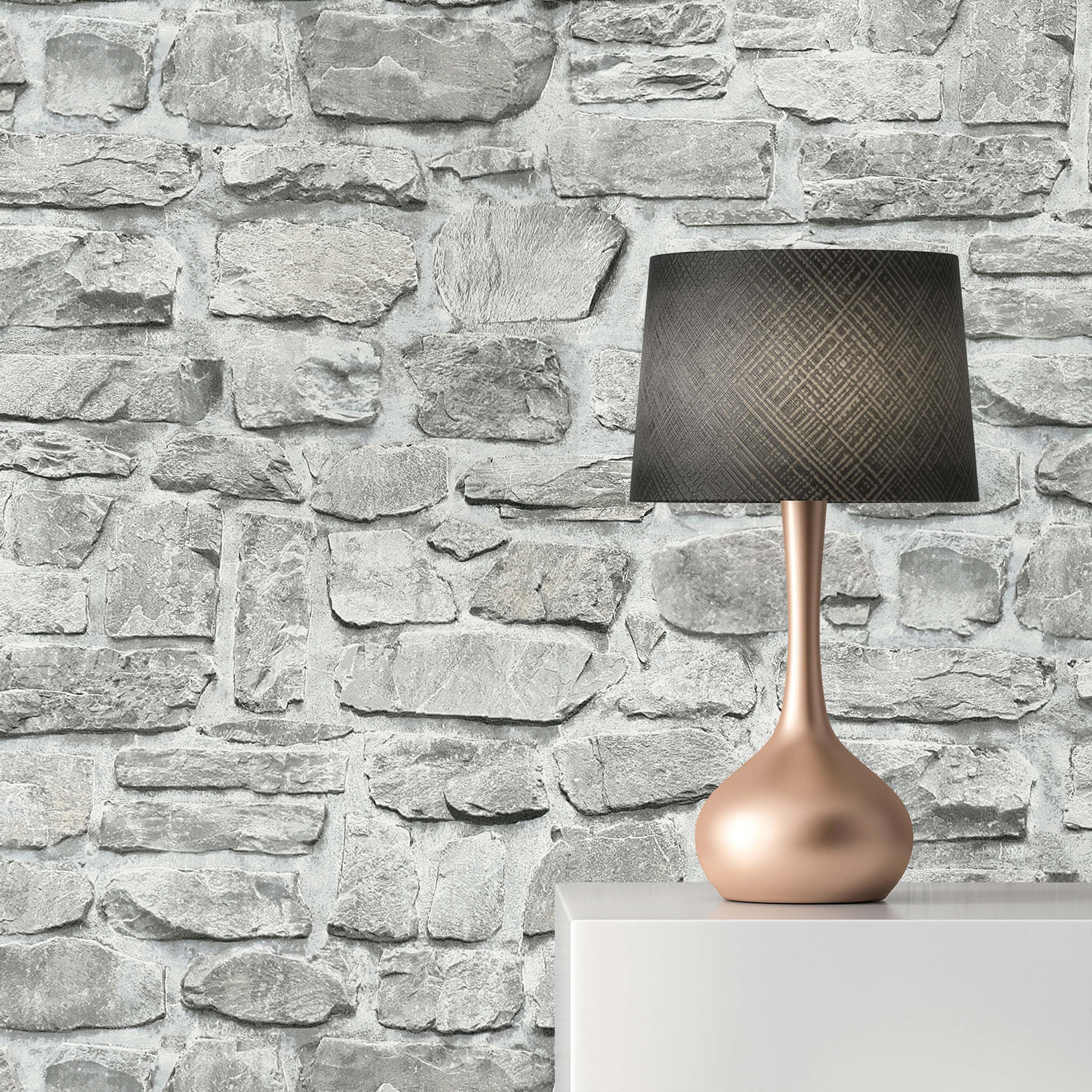 Tapete Steinoptik Eliano M1-No.185 | Vliestapete | Grau | Beige | Steintapete | Steinwand