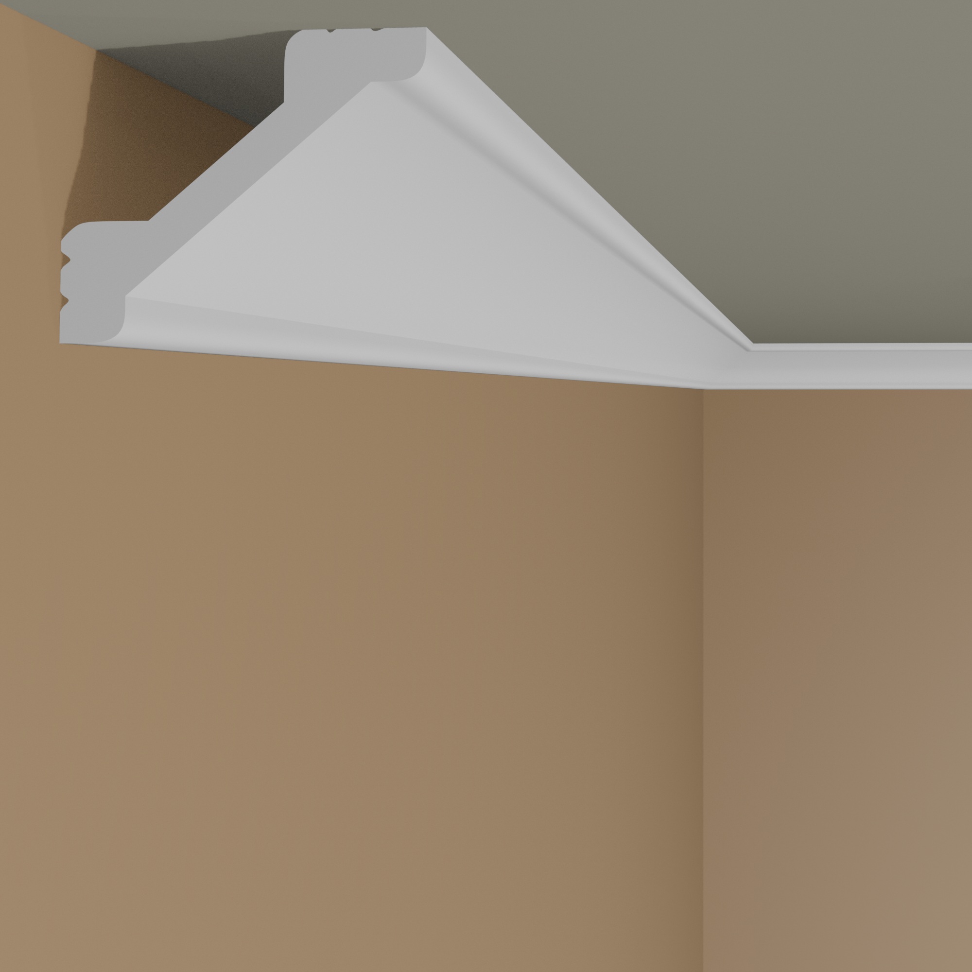 PROVISTON | Stuckleiste "NE368" | 50 x 53 x 2000 mm | Weiß | Deckenleiste | LED Lichtleiste | Modern
