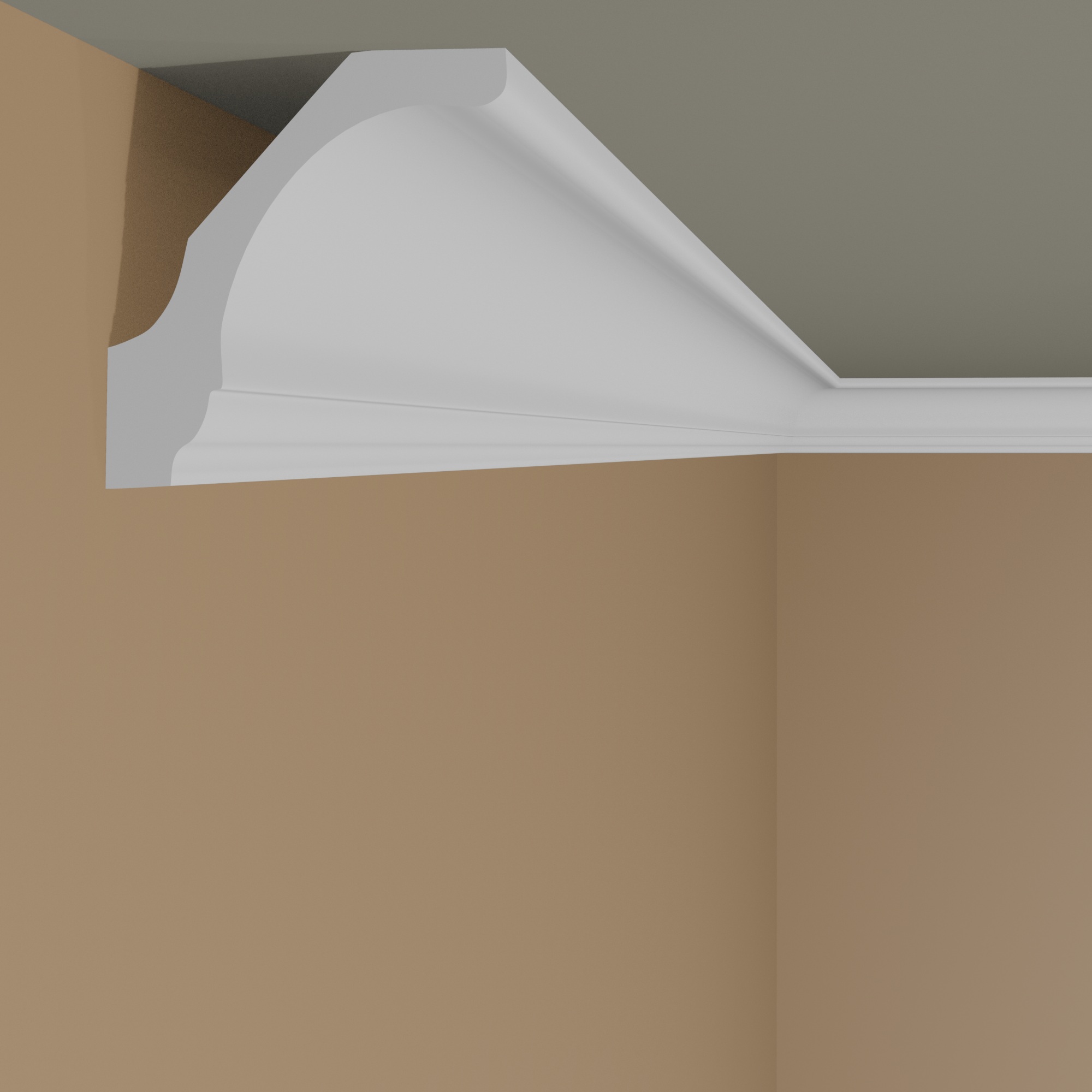 Elite Decor | Stuckleiste P935 | Polyurethan | 85 x 90 x 2000 mm | Styropor Deckenleiste | Weiß