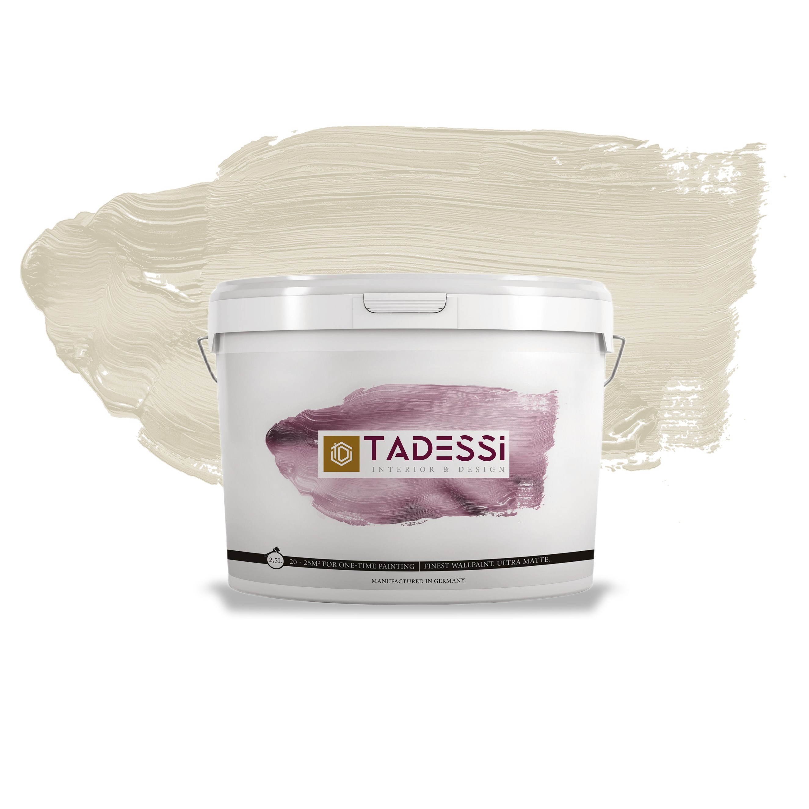 TADESSI Color Vista - Wandfarbe Taupe - Pastell Mocha - Matte Innenfarbe - Hochwertige Dispersion