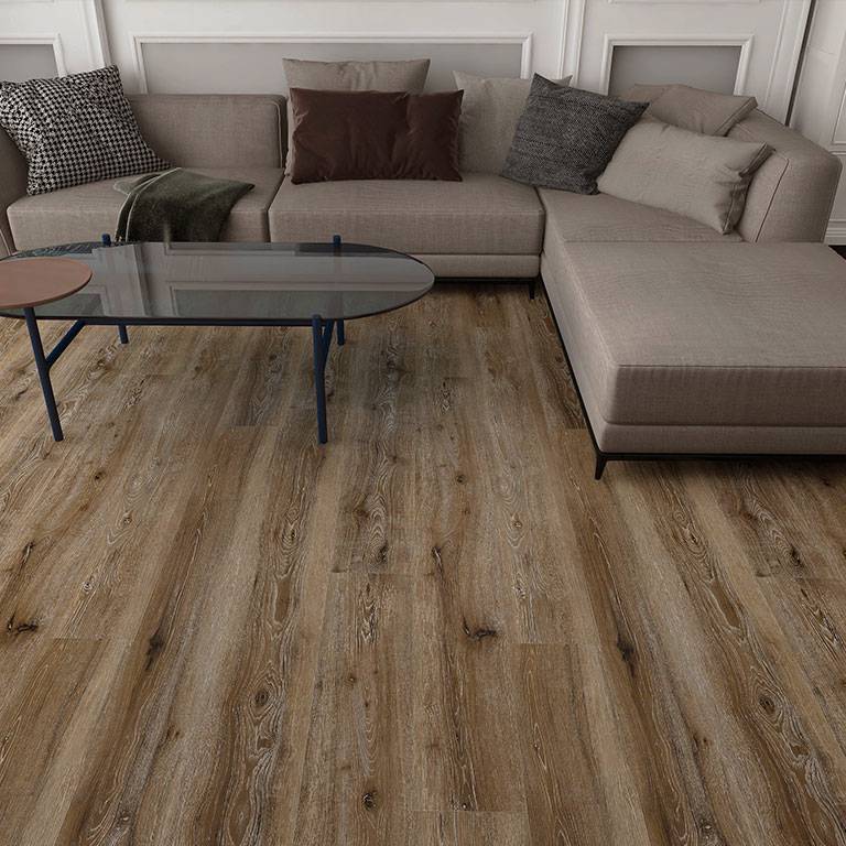 Check One Vinylboden 2431 Büren 1220 x 180 x 4.5 mm Klick Vinyl Holzoptik Eiche Braun