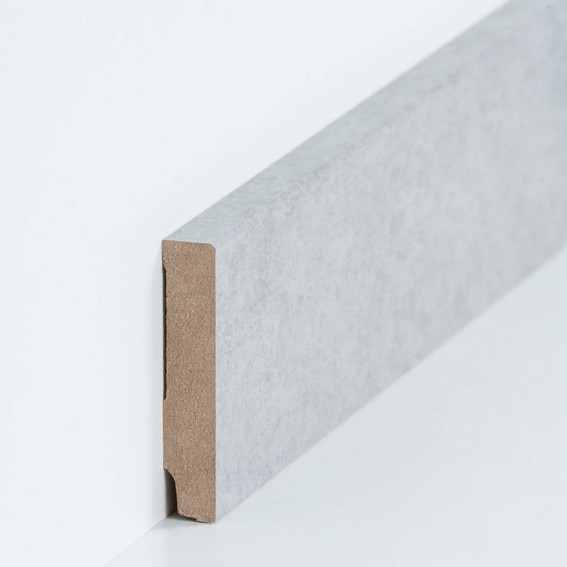 Fußleisten / Sockelleisten "Celle" (MDF foliert / 721.168.44) - Farbe: Beton (Default)