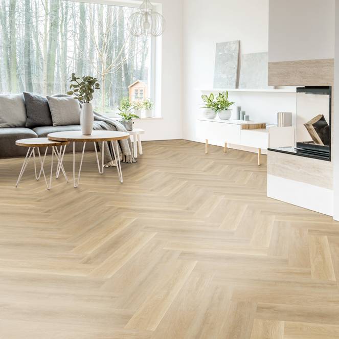 Check One Vinylboden 2074H Prenzlau 592 x 148 x 5.5 mm Klick Vinyl Holzoptik Eiche Hellbraun