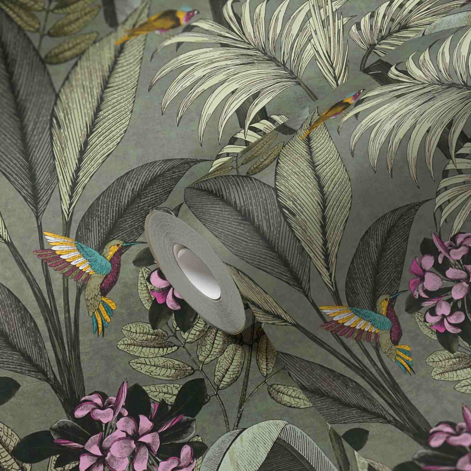 A.S. Creation | PintWalls | 387382 | Vliestapete | Vintage | Retro | 0.53 x 10.05 m | Grün