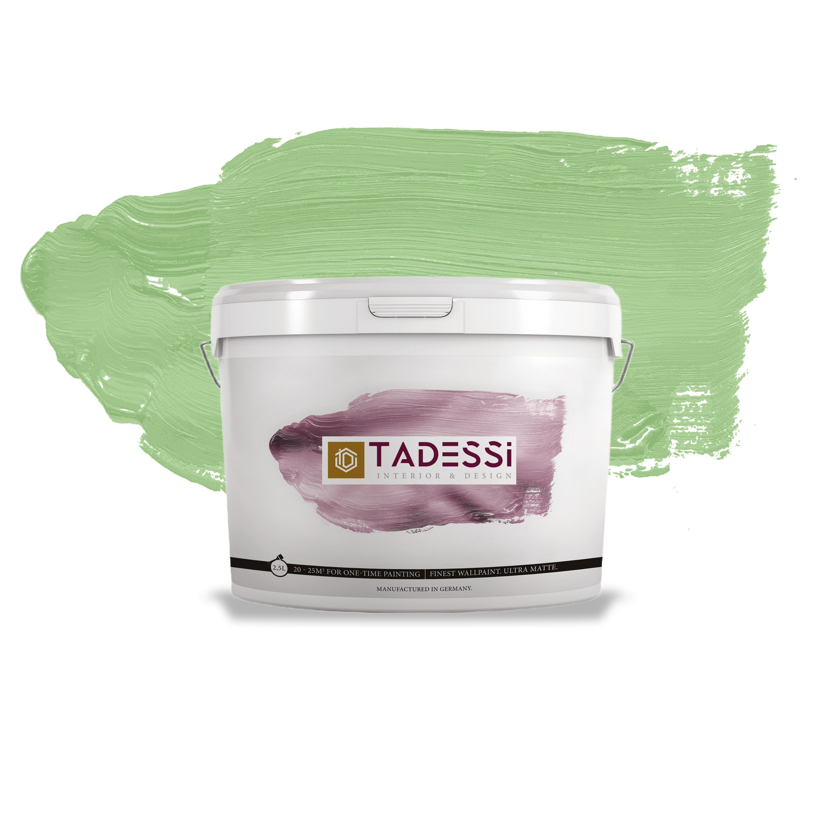 TADESSI Color Vista - Wandfarbe Pastellgrün - Frühling Sage Green - Hochwertige matte Innenfarbe