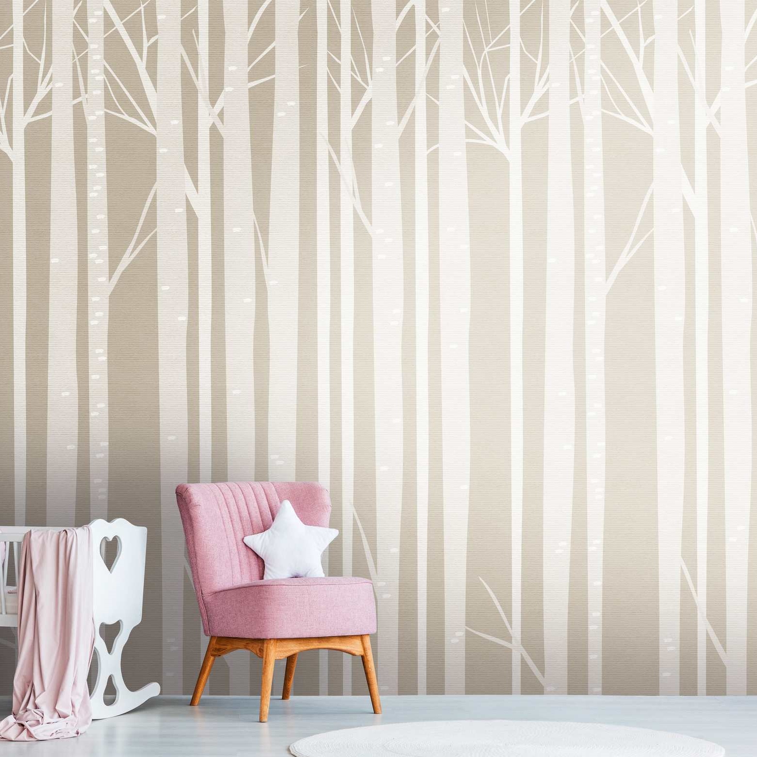 A.S. Creation Fototapete The Wall 382951 Ein Motiv pro Rolle Botanisch Grau