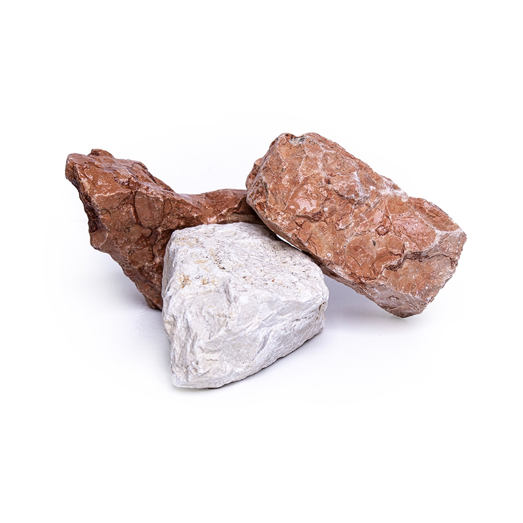 Mediterran GS 60 - 120 mm Gabionensteine MIX Orange Beige Gartendeko Naturstein GSH