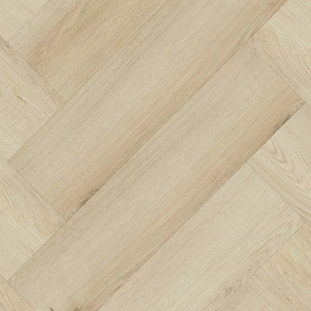 Vinylboden AMARON Herringbone Dryback Preston Eiche 616 x 154 x 2.5 mm Klebevinyl Beige NKL42