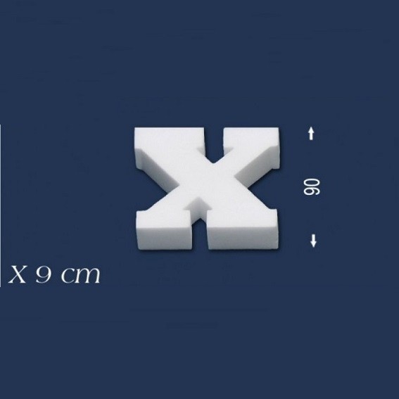 Deko Buchstabe X 90 mm Styropor Buchstabe 3D Buchstabe Weiß Wiesemann