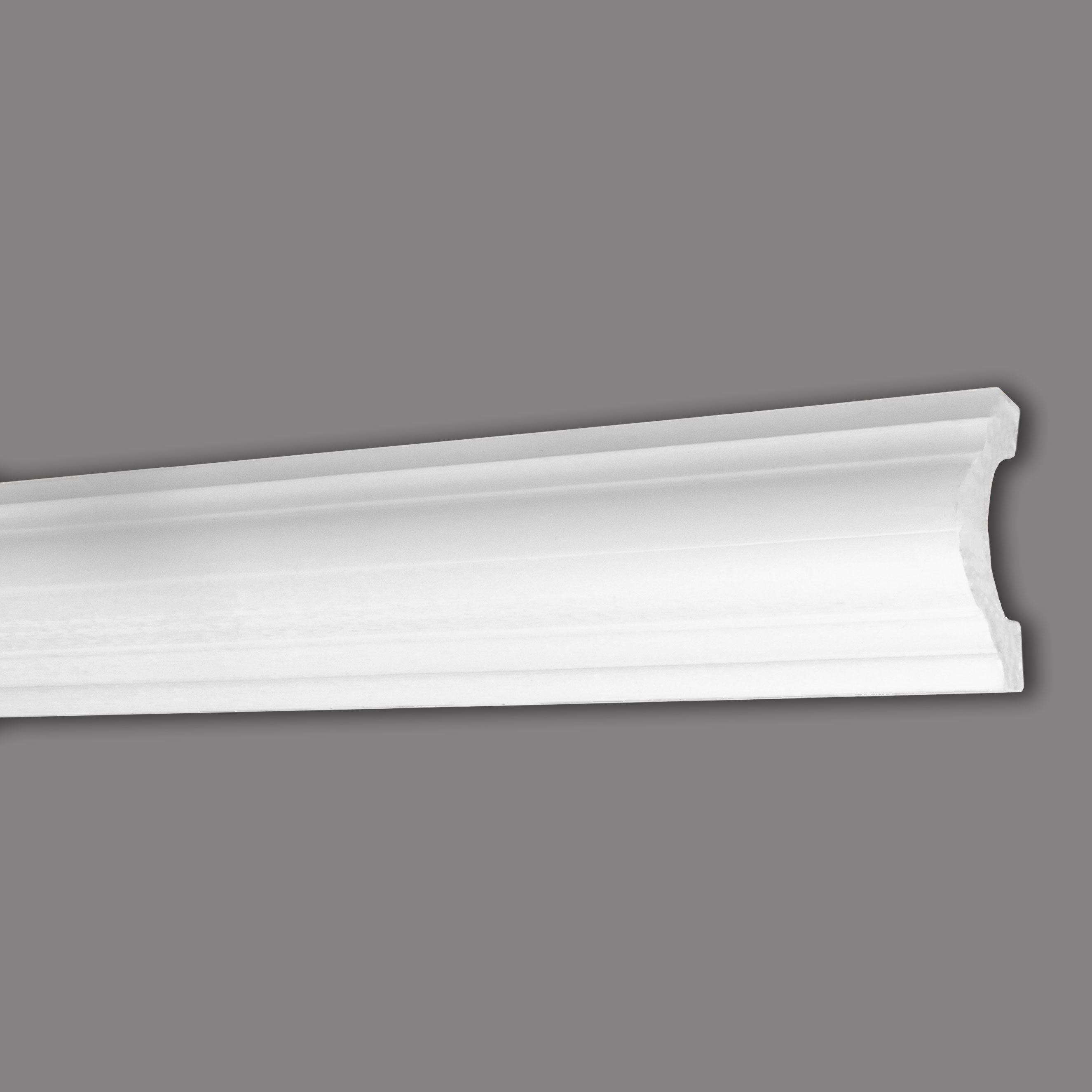 Marbet | Zierleiste "HW-2" | Styropor Wandleiste | 20 x 40 x 2000 mm | Polystyrol Leiste | Weiß