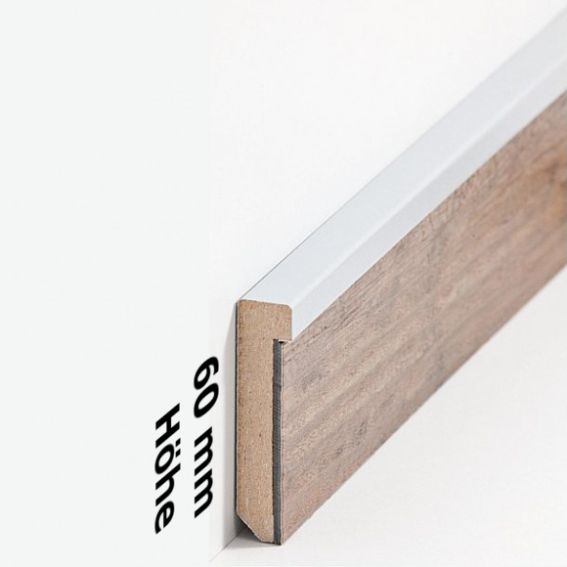 Design-Fußleiste für Vinylboden "Frankfurt" - silber - 6 mm Höhe (MDF foliert - 725.5132) (Default)