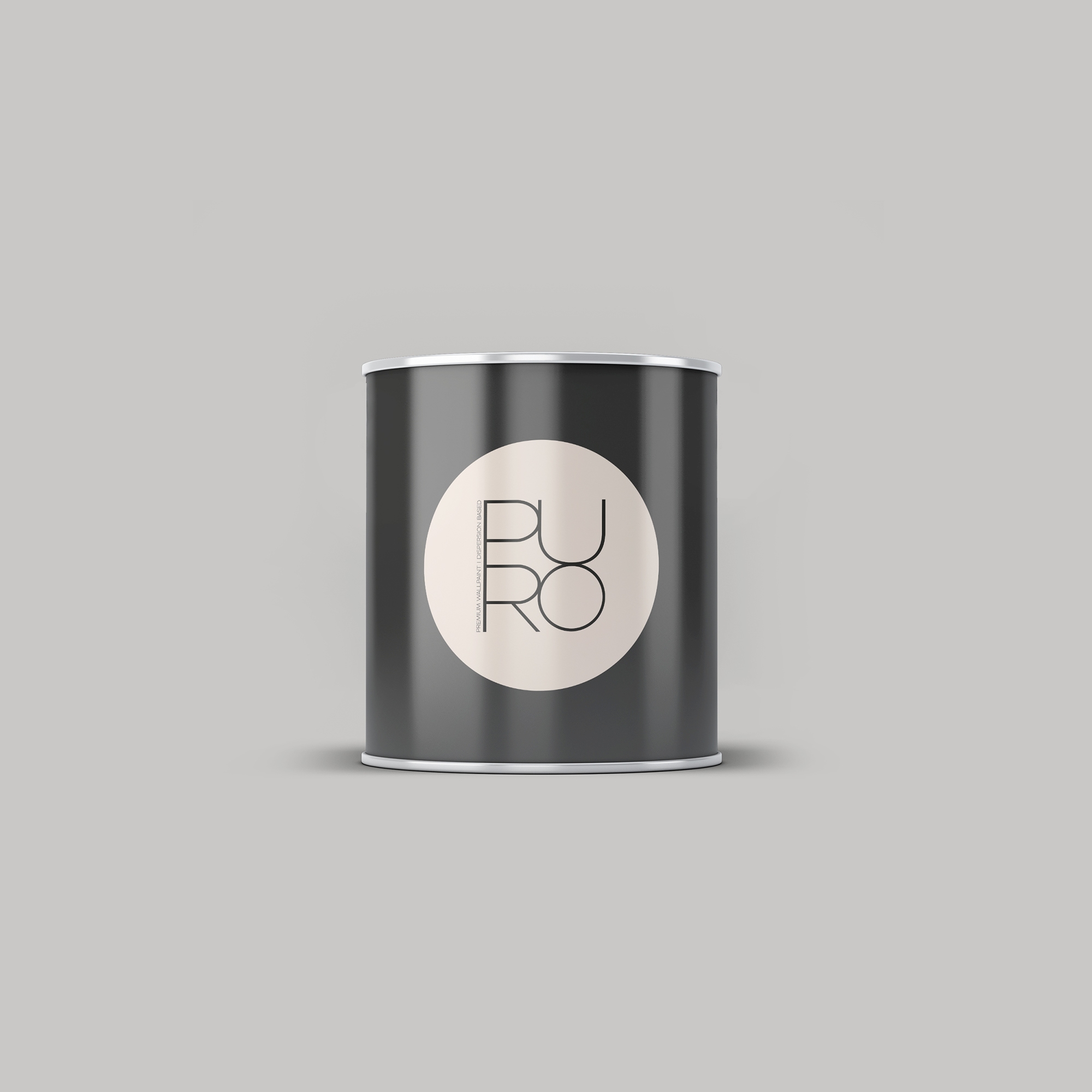 Wandfarbe Grau | PURO Buttery Grey | Exklusive Innendispersion Hohe Farbintensität