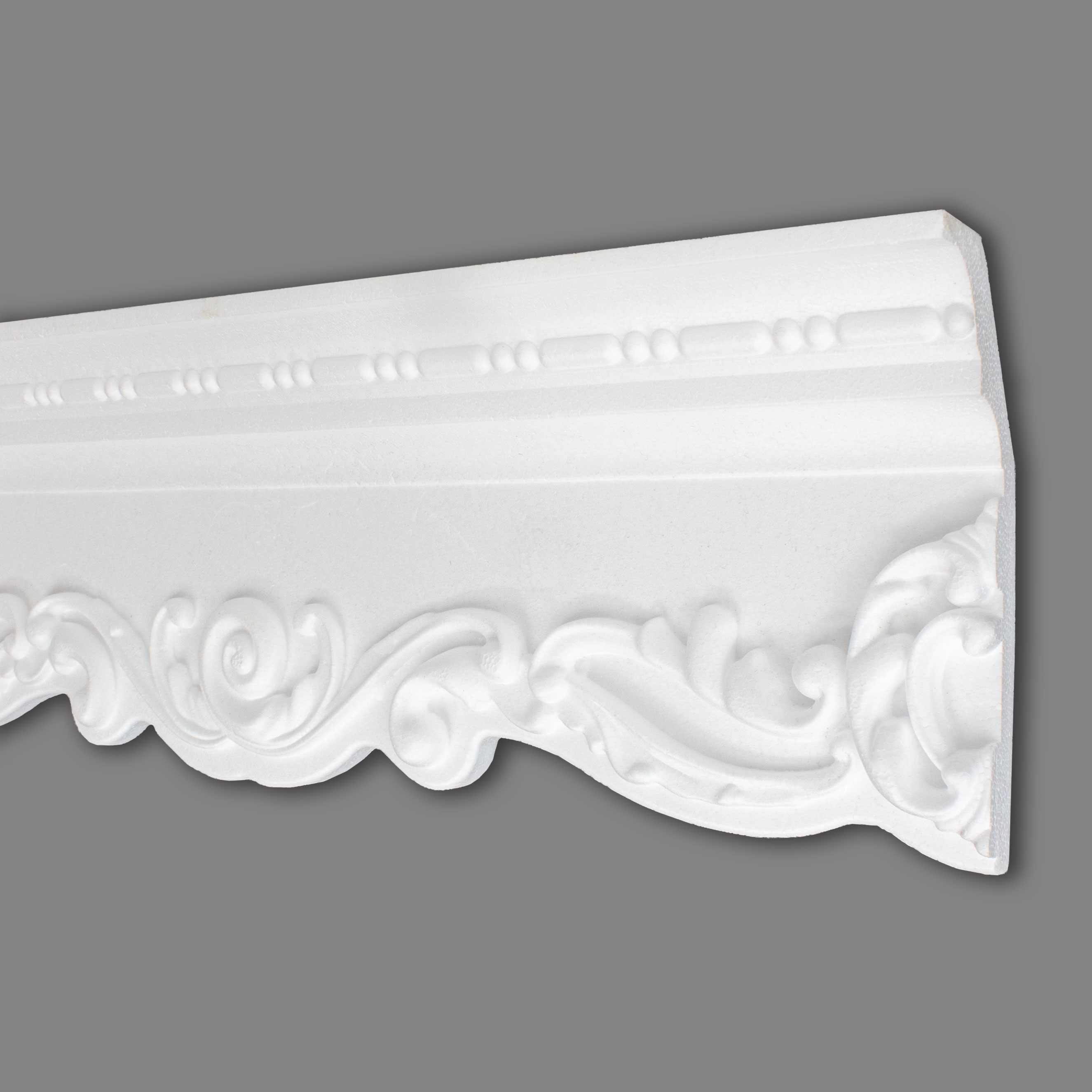 Marbet Stuckleiste "B-49" Styropor Deckenleiste 50 x 145 x 2000 mm Polystyrol Leiste Weiß
