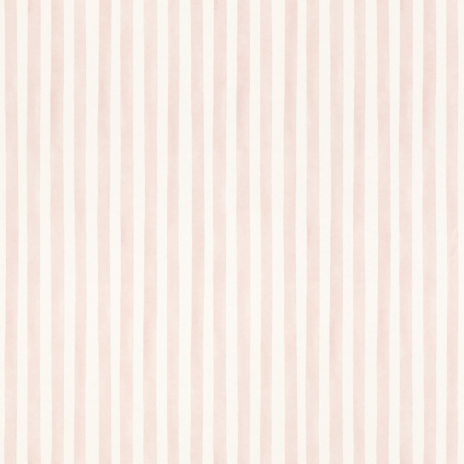 Rasch | Bambino XIX | 252750 | Vliestapete | Streifenoptik | 0.53 x 10.05 m | Weiß | Rosa
